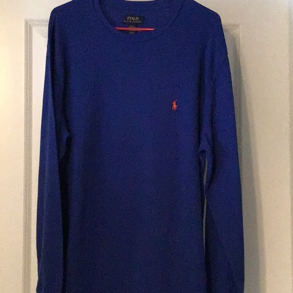 Mens long sleeve Polo sleepwear shirt
